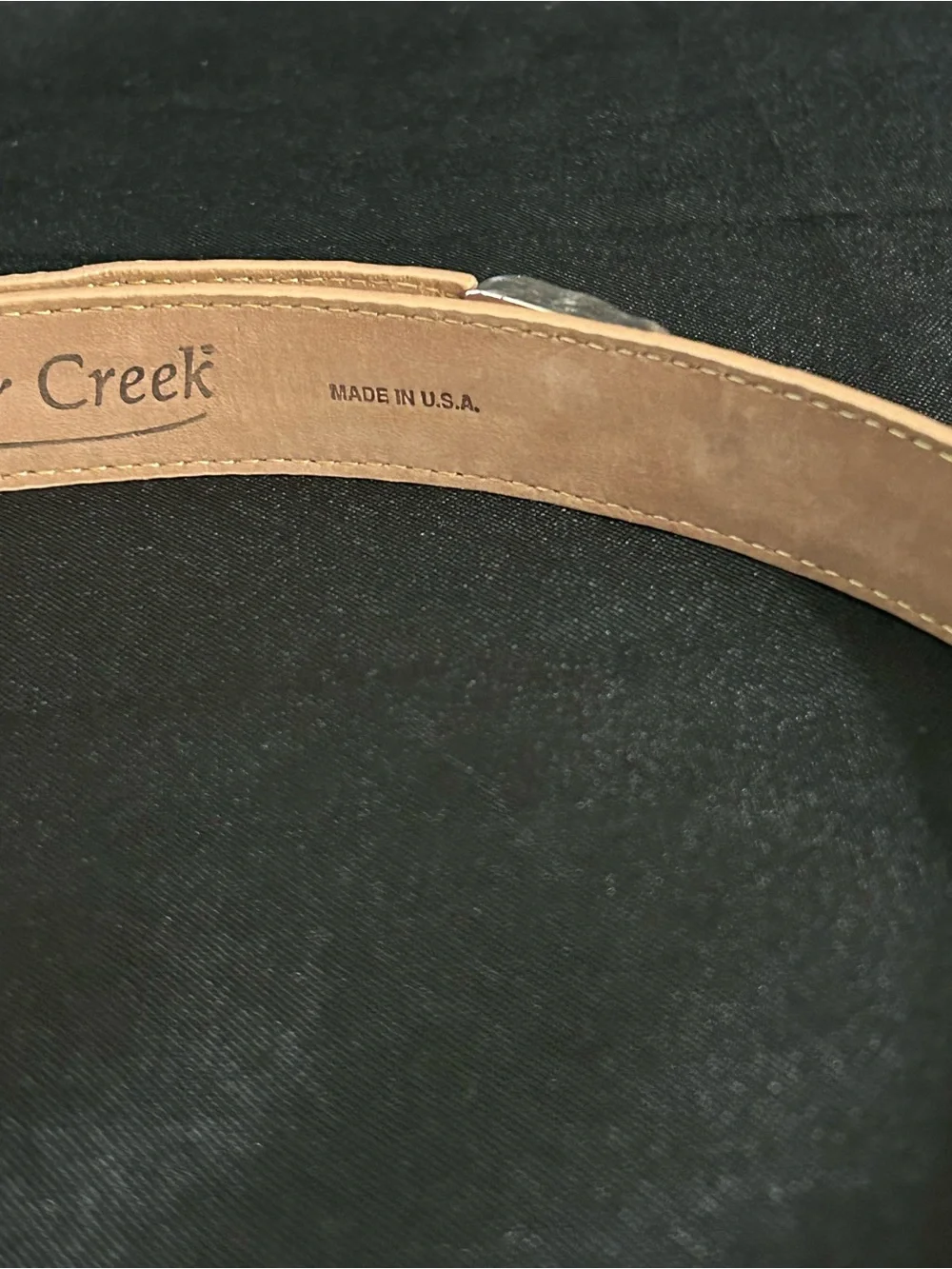 Coldwater Creek 40” Women’s Tan Leather Belt Decorative Silver Buckle